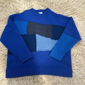 Ader Error x Zara Sweater Collab Chunky Patchwear Crewneck NWOT